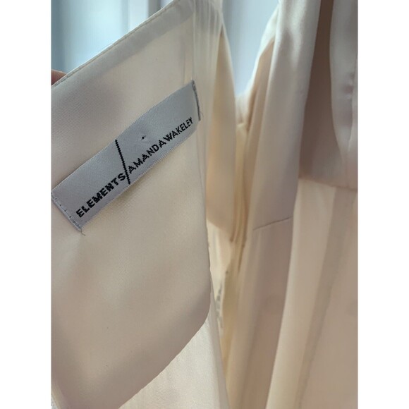 Amanda Wakeley Women Dress 16 Beige  Goddess Dress Wrap Shaw Wedding Elements - Picture 6 of 10
